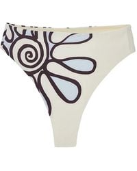 Cala De La Cruz - Lulu Floral-Print High-Rise Bikini Bottoms - Lyst