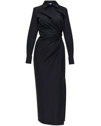 Max Mara - Vestido midi con detalle drapeado - Lyst