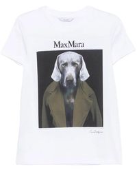 Max Mara - Calca Print-Detail Short-Sleeve T-Shirt - Lyst
