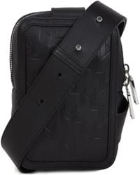 Karl Lagerfeld - Kleine K/Loom Leren Tas - Lyst