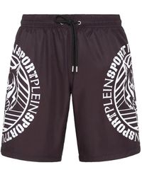 Philipp Plein - Logo-Print Tiger Swim Trunks - Lyst
