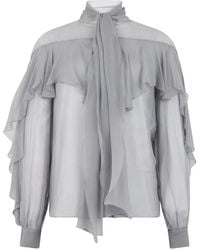 Alberta Ferretti - Ruffle-Detail Blouse - Lyst