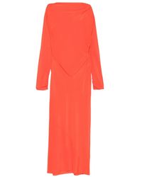 SIR. - Draped Long-Sleeve Midi Dress - Lyst