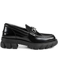 Gucci - Leather Horsebit Loafers - Lyst