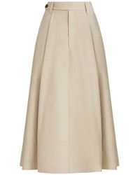 Brunello Cucinelli - Cotton Long Skirt - Lyst
