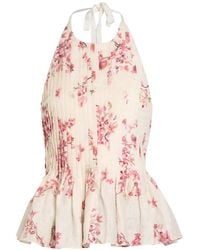 Agua Bendita - Caña Cauca Floral-Print Pleated Top - Lyst