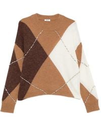 Liu Jo - Pull À Losanges Et Ornements Brodés - Lyst