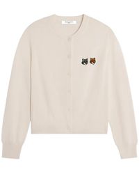 Maison Kitsuné - Double Fox Head Patch Cardigan - Lyst