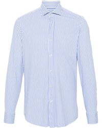 Paul & Shark - Gestreiftes Hemd Mit Logo-Stickerei - Lyst