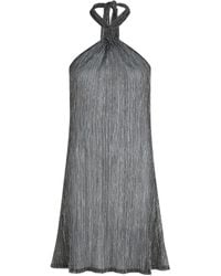 KARL LAGERFELD - Halter Neck Mini Dress With Twisted Knot Detail - Lyst