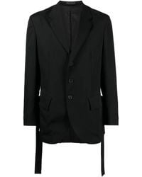 Yohji Yamamoto - Single-Breasted Notched Wool Blazer - Lyst