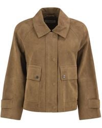 Weekend by Maxmara - Suede Raglan-Sleeve Jacket - Lyst