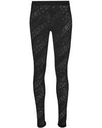 DSquared² - Logo-embroidered Lace leggings - Lyst
