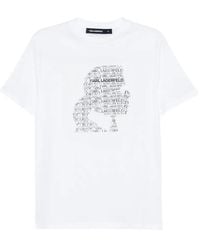 KARL LAGERFELD - Graphic Print T-Shirt - Lyst