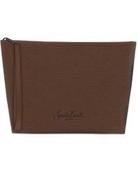 MC2 Saint Barth - Aline Grained Leather Clutch Bag - Lyst
