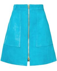 Diane von Furstenberg Falda con cremallera frontal - Azul