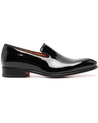 Santoni - Patent-Leather Loafers - Lyst