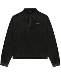 we11done - Poloshirt Met Knoopsluiting En Lange Mouwen - Lyst