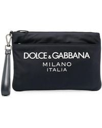 Dolce & Gabbana - Clutch mit Logo-Applikation - Lyst