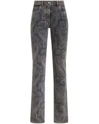 Etro - Gerade Jeans mit Paisley-Print - Lyst