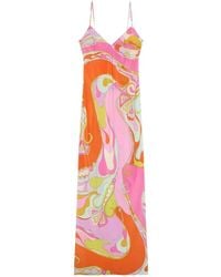 PUCCI - Orchidee-Print Silk Dress - Lyst