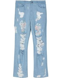 Collina Strada - Distressed-Jeans mit Pailletten - Lyst