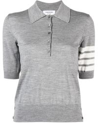Thom Browne - Poloshirt Mit Streifen - Lyst