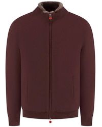 Kiton - Chaqueta De Punto Con Ribete De Lana Borrego - Lyst