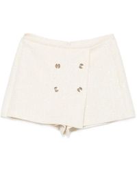 Maje - Button-Embellished Tweed Skort - Lyst
