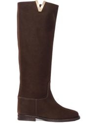 Via Roma 15 - V-Detail Leather Boots - Lyst