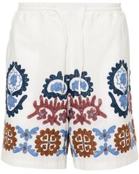 A Kind Of Guise - Volta Embroidered Cotton Shorts - Lyst