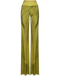 Rick Owens - Panelled Satin-finish Flared Trousers - Lyst