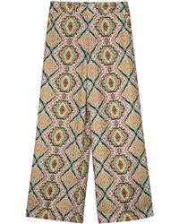 Etro - Pantalones anchos con motivo floral - Lyst