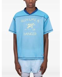 ALEX ZONO - Graphic-Print Mesh T-Shirt - Lyst
