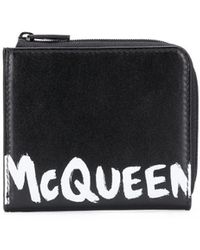 Alexander McQueen Portafoglio con stampa - Nero