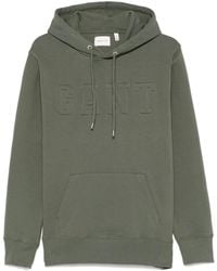 GANT - Embossed-Logo Hoodie - Lyst