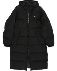 Lacoste - Hooded Puffer Coat - Lyst
