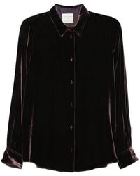 forte_forte - Velvet Long-Sleeves Shirt - Lyst