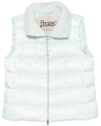 Herno - Quilted Faux-Fur-Trim Gilet - Lyst
