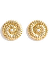Self-Portrait - Crystal-Embellished Spiral Earrings - Lyst