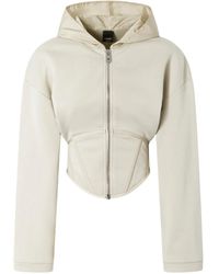 Pinko - Hoodie Bustier À Fermeture Zippée - Lyst