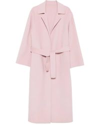Alberta Ferretti - Cappotto Con Cintura E Revers - Lyst