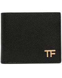 Tom Ford - Logo-plaque Leather Bi-fold Wallet - Lyst