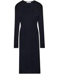 Another Tomorrow - Curved-Seam Midi Dress - Lyst