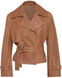 Brunello Cucinelli - Leren Jack - Lyst