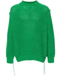 Sacai - Exposed-seams Open-knit Jumper - Lyst