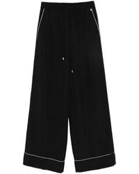 Sportmax - Piping-Detail Drawstring-Waist Trousers - Lyst
