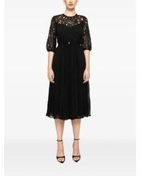 Nissa - Robe Mi-Longue Plissée À Encolure Ronde - Lyst