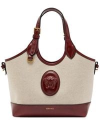 Versace - Small Rivière Canvas Tote Bag - Lyst