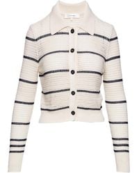 FRAME - Striped Cardigan - Lyst
